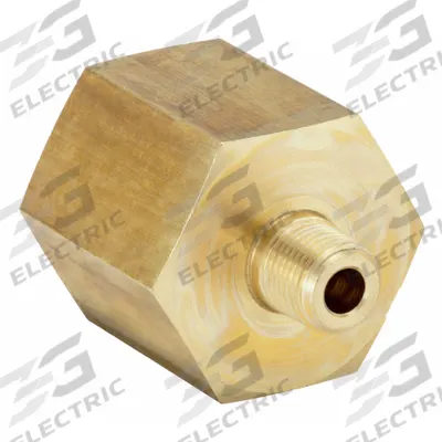 PARKER Metal Pipe Straight: Straight, Chrome-Plated Brass, 1/4 in x 1/2 in, 3,200 psi - Threaded Extreme-Pressure Hydraulic Pipe Fittings