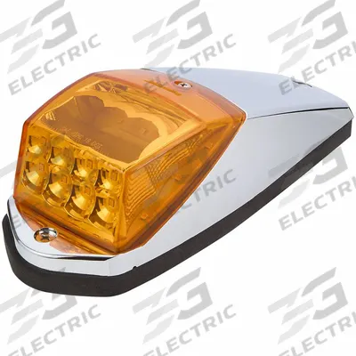 MAXXIMA Cab Marker Light: Marker Light, LED, Wedge, Surface Mount, Amber, Hole - Marker Lights