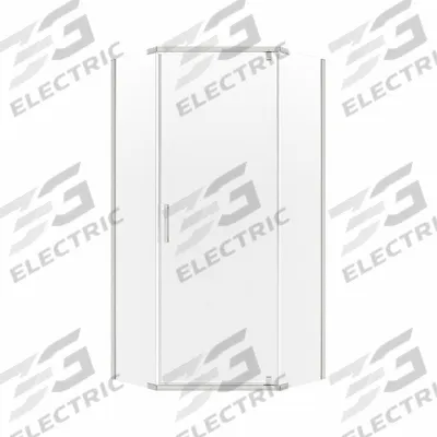 FOREMOST Shower Door: 25 1/4 in Max. Door Wd, 18 1/2 in Fixed Panel Wd, 74 in Overall Ht - Neo-Angle Shower Doors