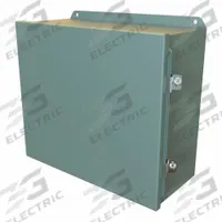 HAMMOND Electrical Enclosure: Steel, 12 in x 14 in x 6 in, NEMA 12/13/3R/4, Solid Cover, Hinged (MPN HJ12146HLP). Key specifications — Closure Method: Clamps; Brand: HAMMOND; Knockouts: Not Included.