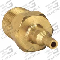 PARKER Barbed Fitting Adapter: 1/4 in ID x 11/64 in ID Size, Barbed x MNPT, Brass, Rigid (MPN 28-4-5/32-2). Key specifications — Brand: PARKER.