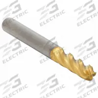 APPROVED VENDOR Ball End Mill: Carbide, TiN Coated, 4 Flute, 9 mm Mill Dia, 22 mm LOC, 63 mm OAL (MPN 223-001490A)