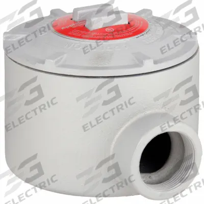 APPLETON ELECTRIC Conduit Outlet Body: Aluminum, GR, 2 in Trade Size, LB Body - LB Round Body - 90° Elbow Type