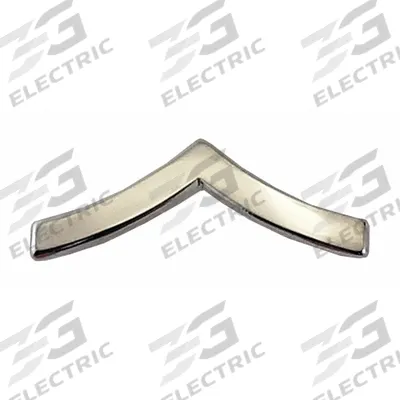 HEROS PRIDE Metal Rank Insignia: PVT. Chevron, 3/4 in, Silver, Metal, Clutch Pin - Metallic Insignia