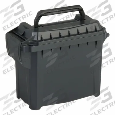 FLAMBEAU Tool Box: 4 1/4 in W 6 1/2 in D 6 1/2 in H, Plastic, Black, Hinged Lid - Plastic Tool Boxes