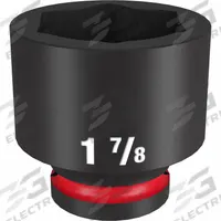 MILWAUKEE Standard Impact Socket: 3/4 in Drive Size, SAE, 1 7/8 in Socket Size, 6-Point, Std (MPN 49-66-6321). Key specifications — attr1215501: MILWAUKEE; attr1215515: Black Phosphate; attr1215518: 1-7/8 in.