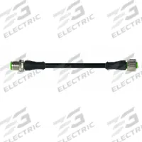 Cordset: M12 Male Straight X M12 Female Straight, 4 Pins, Black, PUR, 3 m Cable Lg, 22 AWG Wire Size (MPN 7000-40021-6340300). Key specifications — Cable Jacket Color: Black; End 1 Gender: Male; End 1 Mounting Orientation: Straight; End 2 Gender: Female; End 2 Mounting Orientation: Straight; End 2 Connection Type: M12; IP Rating: IP66K; Brand: MURRELEKTRONIK.