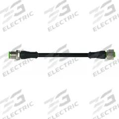 Cordset: M12 Male Straight X M12 Female Straight, 4 Pins, Black, PUR, 3 m Cable Lg, 22 AWG Wire Size (MPN 7000-40021-6340300). Key specifications — Cable Jacket Color: Black; End 1 Gender: Male; End 1 Mounting Orientation: Straight; End 2 Gender: Female; End 2 Mounting Orientation: Straight; End 2 Connection Type: M12; IP Rating: IP66K; Brand: MURRELEKTRONIK.