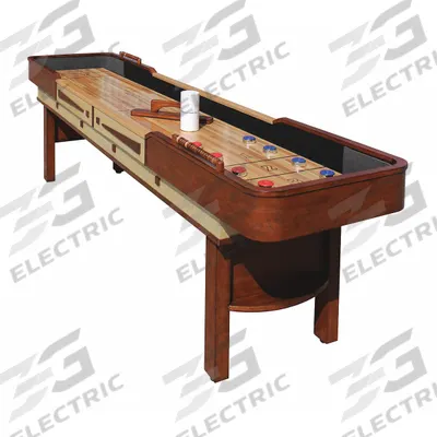 HATHAWAY Shuffleboard Table: 144 in Overall Lg, Birchwood, Birchwood - Shuffleboard Tables