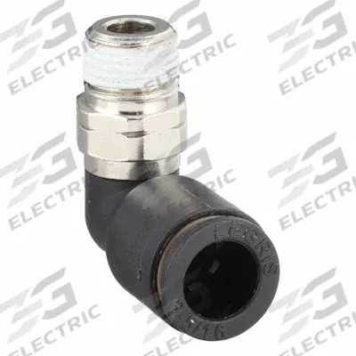 LEGRIS Push-Fit Elbow Fitting: 5/16 in OD x 1/8 in Pipe Size, Push-to-Connect x MNPT - Nylon & Nickel-Plated Brass Tube Fittings