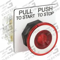 SCHNEIDER Mushroom Head Push Button: Non-Illuminated, Mushroom Head Profile, Non-Metallic, 30 mm (MPN 9001SKR9RH13). Key specifications — Brand: SCHNEIDER; Action: Maintained; Series: 9001SK; Push Button Material Type: Non-Metallic.