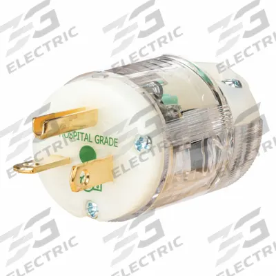 HUBBELL Straight Blade Plug: Hospital Grade, 5-20P, 125V AC, 20 A, 2 Pole, 3 Blade - General Purpose Plugs