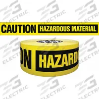 APPROVED VENDOR Barricade Tape: 500 ft Lg, 3 in Wd, Caution Haz Material Legend, Polypropylene (MPN B354Y4437-200). Key specifications — Tape Message: Caution Hazardous Material; Message Color: Black; Brand: APPROVED VENDOR.
