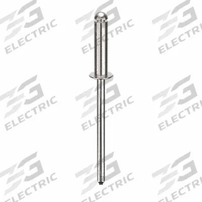 STANLEY Blind Rivet,1.59 in L,0.125 in dia,PK100: Inch, 1 19/32 in Overall Lg, 1/2 in Body Lg - Domed-Head Blind Rivets