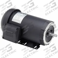 WEG General Purpose Motor: C-Face/Rigid Base Mount, Totally Enclosed Fan Cooled, 3 hp, 230/460V AC (MPN 00336ET3E56C-S). Key specifications — Brand: WEG; Nameplate Voltage @ 60 Hz: 230/460V AC; Full Load Current @ 60 Hz: 7.02/3.51 A; Nameplate RPM @ 60 Hz: 3,535 RPM; Motor Enclosure: TEFC.