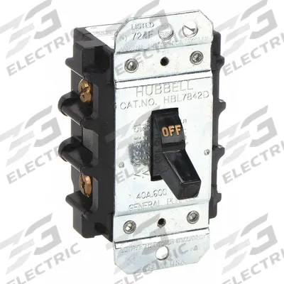 HUBBELL KELLEMS Manual Motor Switch: 2 Poles, 40 A - Open Manual Motor Switches
