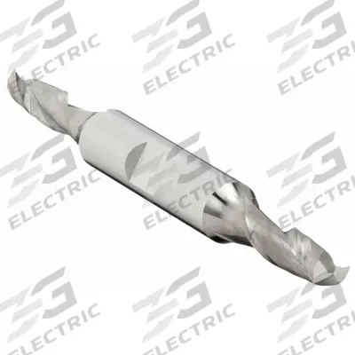 APPROVED VENDOR Square End Mill: Carbide, Double End, 2 Flute, 7/32" Mill Dia, 9/16" LOC - Double-End Carbide Square End Mills