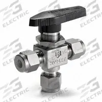 HAM-LET Manual Three-Way Ball Valve: 1/4 in, Stainless Steel, One-Piece (MPN H-800M-SS-L-1/4-T). Key specifications — Brand: HAM-LET.