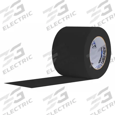 PROTAPES Gaffer's Tape: 6 in Wd, 30 yd Lg, 11 mil Thick, Black, Cloth, Uncoated Cotton Cloth - Residue-Free Cable Path Gaffer's Tape