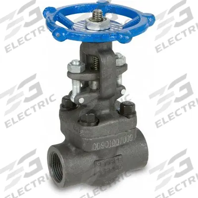SHARPE Gate Valve: 1 in, Forged Steel, Rising, Socket x FNPT, 1,975 psi CWP, Wheel - Rising Stem Forged Steel Gate Valves for Petroleum & Gas Industry