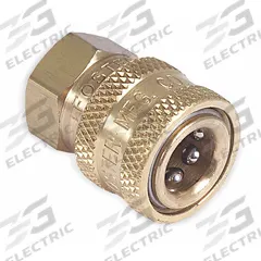 MI-T-M Quick Connect Socket: Mfr Part # 17-0001, Brass, 1/4 in Overall Dia. Key specifications — Compatible with Manufacturer Model Number: Series 4004; Product Type: Quick Connect Socket; Manufacturer Part Number: 17-0001.