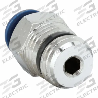 AIGNEP USA Push-Fit Adapter Fitting: 1/8 in OD x 1/8 in Pipe Size, Push-to-Connect x MNPT - Nickel-Plated Brass Tube Fittings