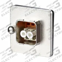 METZ CONNECT Fiber Optic: OpDAT Industry, Industrial Internet (LC-D), Screw Mounting, Metal/Plastic (MPN 1402383320ME). Key specifications — Housing Material: Metal; Plastic; IP Rating: IP65; Mounting Type: Screw Mounting; Product Type: LC-D MM Adapter Insert; Connector Color: Silver; Application: Industrial Internet (LC-D); RJ45 Connector Type: Fiber Optic Connector.