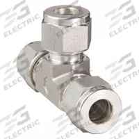 HAM-LET Compression Tee Fitting: 8 mm OD x 8 mm OD x 8 mm OD Fitting Size, Stainless Steel (MPN 764L-SS-8MM). Key specifications — Series: Let-Lok; Compatible Fitting Brands: Swagelok; Brand: HAM-LET.