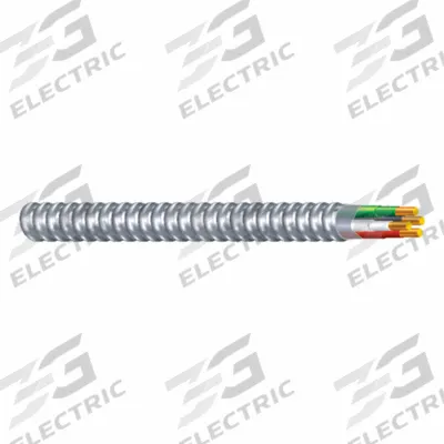 SOUTHWIRE Metal Clad Cable: 6 AWG, 2 Conductors, Copper, 75 ft, Aluminum, Std - Standard Metal-Clad Cables