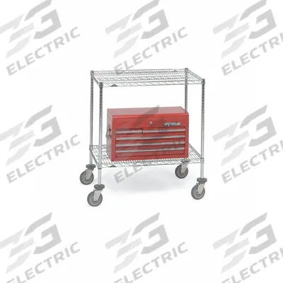 METRO Wire Shelving Unit: 48 in x 30 in x 39 7/8 in, Dry, Split Sleeve, 2 Shelves - Mobile Wire Shelving for Dry Use