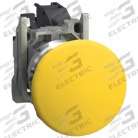 SCHNEIDER ELECTRIC Mushroom Head Push Button: 22 mm, Metallic, Mushroom Head Profile, 1NO (MPN XB4BC51GEX). Key specifications — Manufacturer Part Number: XB4BC51GEX; Product Type: Push Button Operators; Series: XB4; Brand: SCHNEIDER; AC Contact Rating: 1.2 A @ 600 V; Action: Momentary; DC Contact Rating: 0.1 A @ 600 V; Operator Illumination: Non-Illuminated.