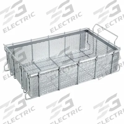 MARLIN STEEL WIRE PRODUCTS Parts Washer Basket: Rectangular, Steel, Silver - Rectangular Parts Washer Baskets