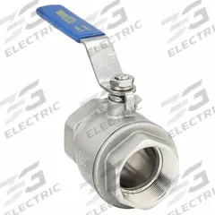 APPROVED VENDOR Manual Two-Way Ball Valve: 2 in, 316 Stainless Steel, Straight Valve Body, Two-Piece (MPN G-SSF-200). Key specifications — Brand: APPROVED VENDOR; Handle: Lever.