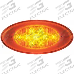 MAXXIMA Side Turn/Side Marker: Marker Light, LED, Oval, Surface Mount, Amber, Hole, Blunt Cut Wires (MPN M63122Y). Key specifications — Lens Color: Amber; Brand: MAXXIMA; Electrical Connection: Blunt Cut Wires; Lighting Technology: LED; Mount Type: Hole; SAE Lens Code: P3.