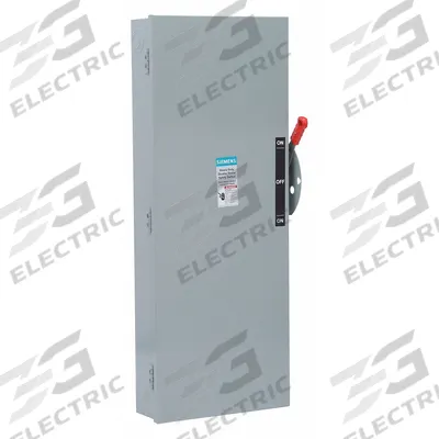 Siemens Safety Switch: Fusible, 30 A, Three Phase, 240V AC, Galvanized Steel - Fusible Safety Switches