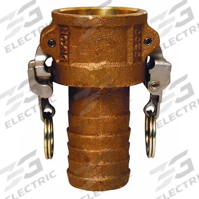 DIXON VALVE & COUPLING Cam and Groove Coupling: 3 in Coupling Size, 3 in Hose Fitting Size, 6 9/64 in Overall Lg - Type C Forged Brass Cam & Groove Fittings