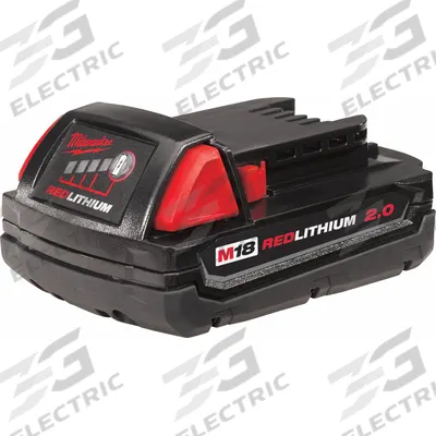 MILWAUKEE Battery: M18, 2 Ah, Battery Included - Milwaukee Cordless Tool Batteries