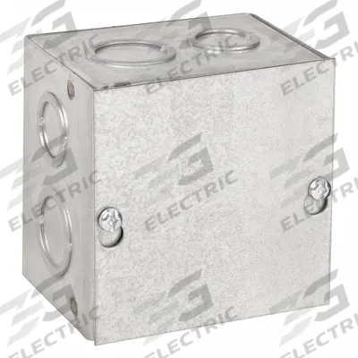 HOFFMAN Enclosure: Steel, 4 in x 4 in x 3 in, NEMA 1, Solid Cover, Screw On, Included - Steel Indoor Enclosures with Screw-On Covers
