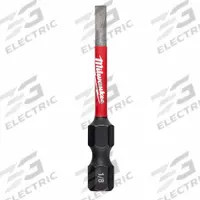 MILWAUKEE Power Bit: Power Bit, Slotted Head, Imperial, 1/8" Bit Industry Size, Std, Hex, 25 PK (MPN 48-32-4156). Key specifications — attr1119753: Alloy Steel; attr1119759: Standard; attr1119760: MILWAUKEE; attr1119757: Hex.