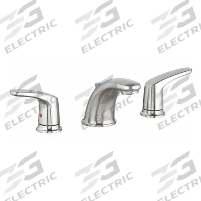 AMERICAN STANDARD Low Arc Bathroom Faucet: Colony Pro, Metal, Brushed Nickel Finish, Widespread - Widespread Handle Bathroom Faucets