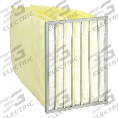 GRAINGER Pocket Air Filter: 24 in x 20 in x 29 in, MERV 14, Yellow, Synthetic - MERV 14 Pocket Air Filters