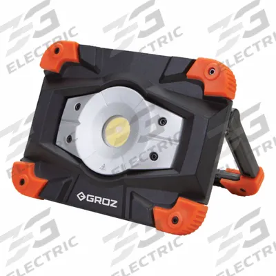 GROZ Temporary Job Site Light: 2,000 lm Max Brightness, LED, 2, 2 Brightness Levels - Magnetic Mount Lights