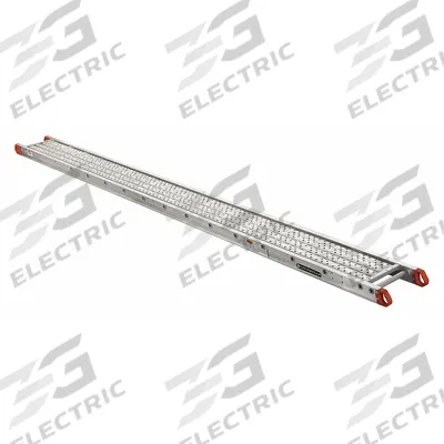 LOUISVILLE Scaffolding Stage: Aluminum, Aluminum, 24 ft Overall Lg - Max - Ladder Planks