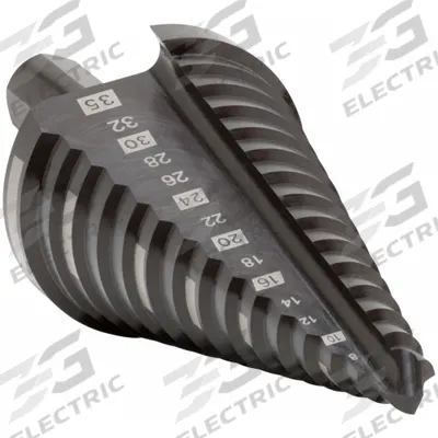 MILWAUKEE Step Drill Bit: 6 mm to 35 mm, Black Oxide HSS - High-Speed Steel Step Drill Bits