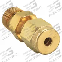 PARKER Compression Fitting Adapter: 1/8 in OD x 1/8 in Pipe Size, Compression x MNPT, Brass (MPN 2MTC2N-B). Key specifications — Compatible Fitting Brands: Parker A-LOK; Brand: PARKER.