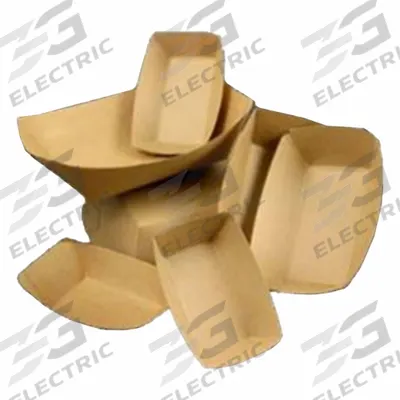 APPROVED VENDOR Disposable Carry-Out Food Container: 1 Compartments, 1 3/4 in Ht, Brown - Paper Food Trays