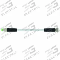 Cordset: M8 Male Straight X M8 Female Straight, 3 Pins, Gray, PVC, 0.3 m Cable Lg, 24 AWG Wire Size (MPN 7000-88001-2100030). Key specifications — Cable Jacket Color: Gray; End 1 Mounting Orientation: Straight; End 1 Gender: Male; End 1 Connection Type: M8; Cable Jacket Material: PVC; Brand: MURRELEKTRONIK; IP Rating: IP65; End 2 Connection Type: M8.