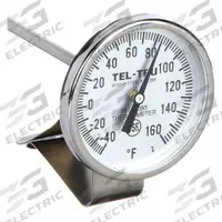 TEL-TRU Laboratory Dial Thermometer: -40°F to 160°F, +/- 1% Accuracy, 12 in Stem Lg, Fahrenheit (MPN GT100R-12/16121253). Key specifications — Accuracy: +/- 1%; Brand: TEL-TRU; Temperature Units: Fahrenheit.