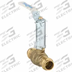 MILWAUKEE VALVE Manual Two-Way Ball Valve: 1/2 in, Brass, Straight, Press x Press, Two-Piece (MPN UPBA-481B - 12). Key specifications — Brand: MILWAUKEE VALVE; Handle: Lever.
