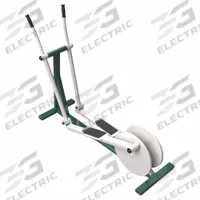 TRIACTIVE USA Elliptical Trainer: 59 in Overall Ht, 71 in Overall Lg, 21 in Overall Wd, Green/Beige (MPN ELIP)